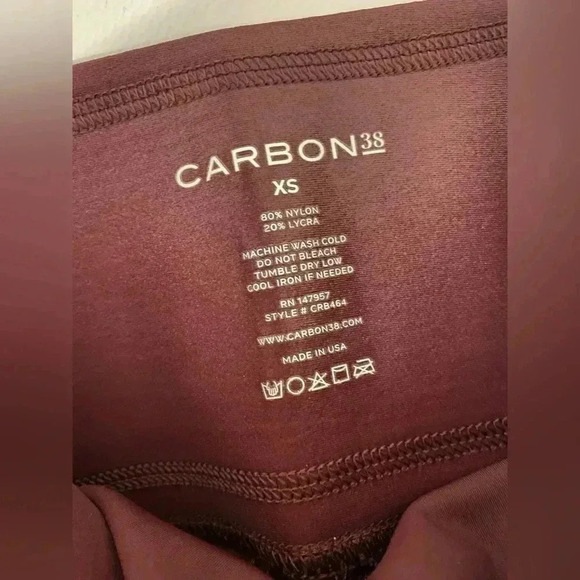 Carbon 38 Women’s 7/8 Takara Shine High Rise Legging’s in Wine Pull On Size XS - Picture 4 of 6